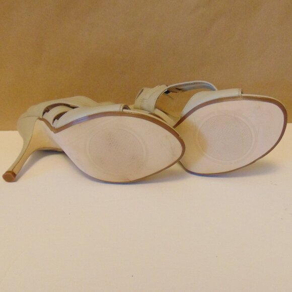 Vintage Max Studio Women's Beige/Hemp Open-Toe Leather Sandal 6 NIB - Picture 2 of 2